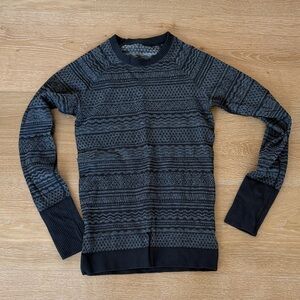 Women’s Lululemon athletic long sleeve shirt - Dark Gray/Black